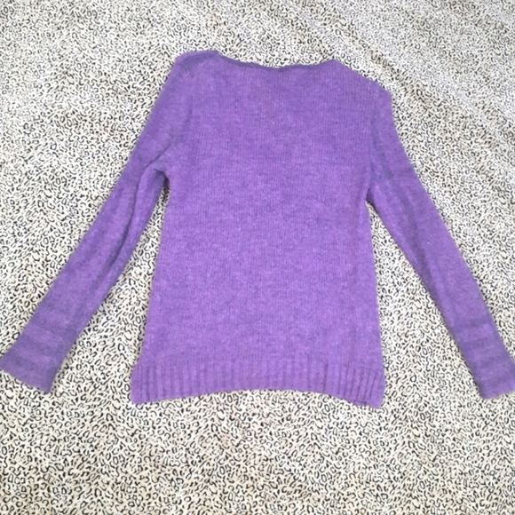 🔥Dusty Purple Metalic Star Collared Sweater/S - Picture 5 of 7
